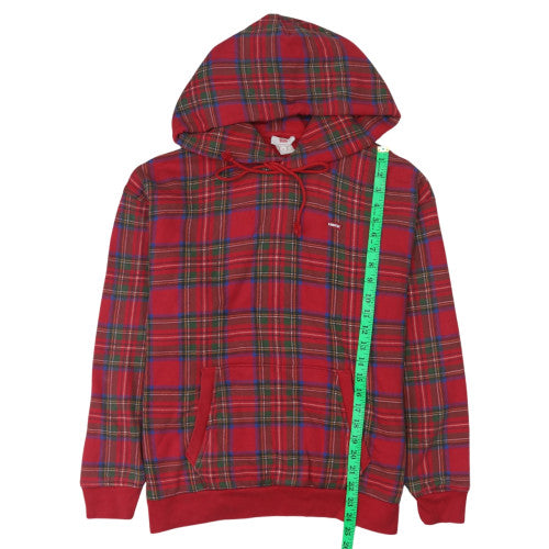Levi's Men's Red Checked Pullover Hoodie Size S Regular Fit
