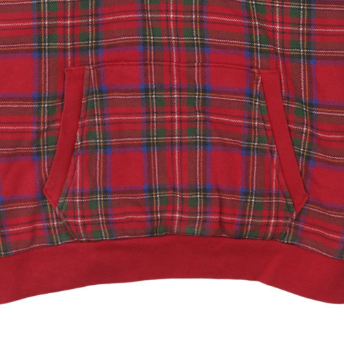 Levi's Men's Red Checked Pullover Hoodie Size S Regular Fit