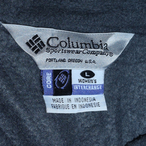 Columbia Women Black Fleece Full Zip Interchange Jacket L