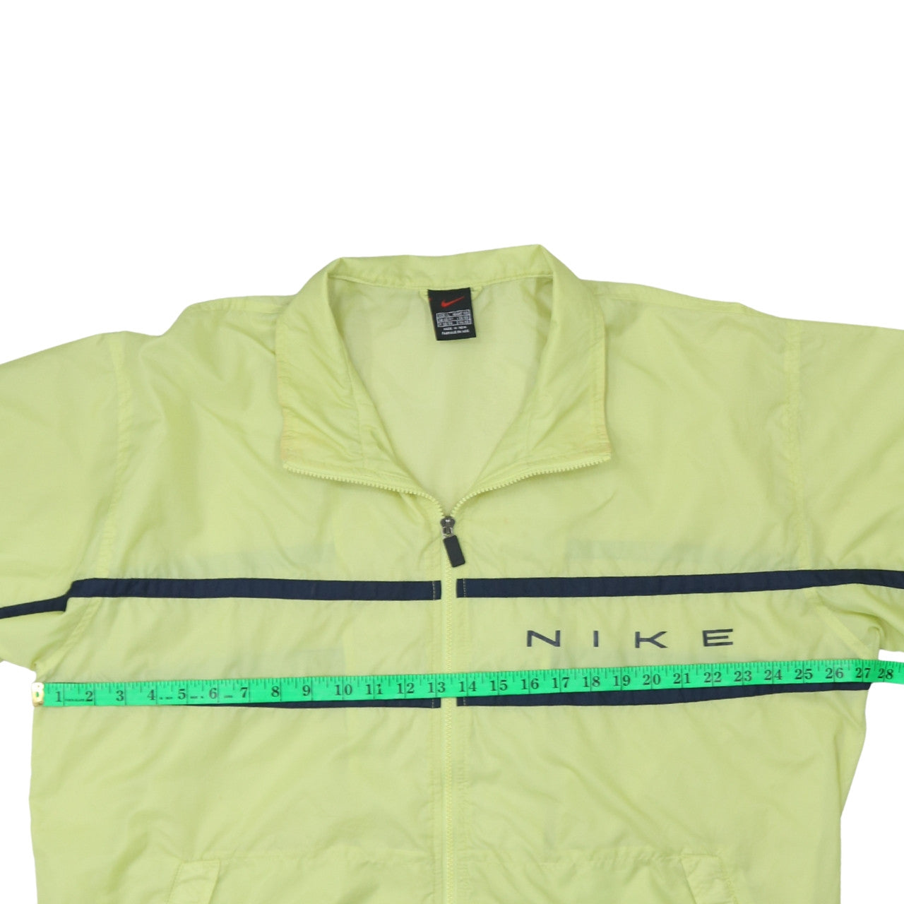 Nike Men's Yellow XL Windbreaker Jacket with Full Zip