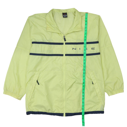 Nike Men's Yellow XL Windbreaker Jacket with Full Zip