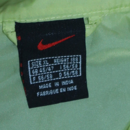 Nike Men's Yellow XL Windbreaker Jacket with Full Zip