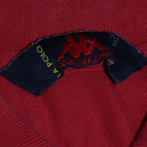 Kappa Men's Red Cotton Polo Shirt Size L Classic Fit