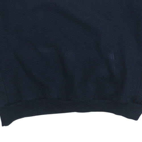 Adidas Men Blue XL Pullover Crew Neck Logo Sweatshirt