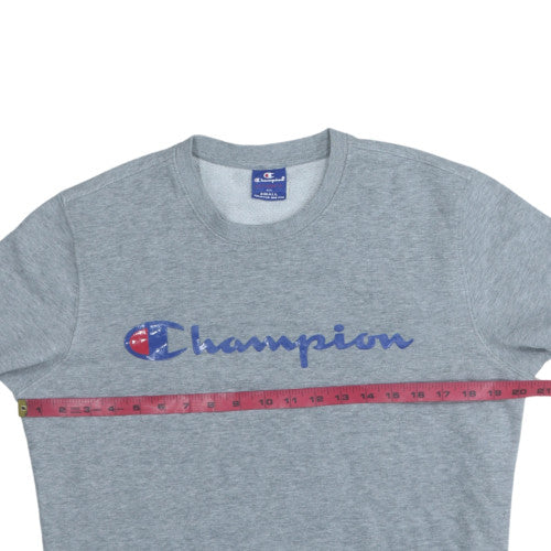 Champion Men's Grey Small Crew Neck Pullover Sweatshirt