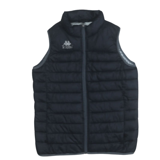 Kappa Boys Black Puffer Sleeveless Waistcoat 12 Years