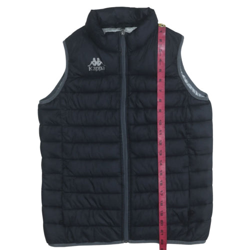 Kappa Boys Black Puffer Sleeveless Waistcoat 12 Years