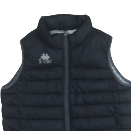 Kappa Boys Black Puffer Sleeveless Waistcoat 12 Years