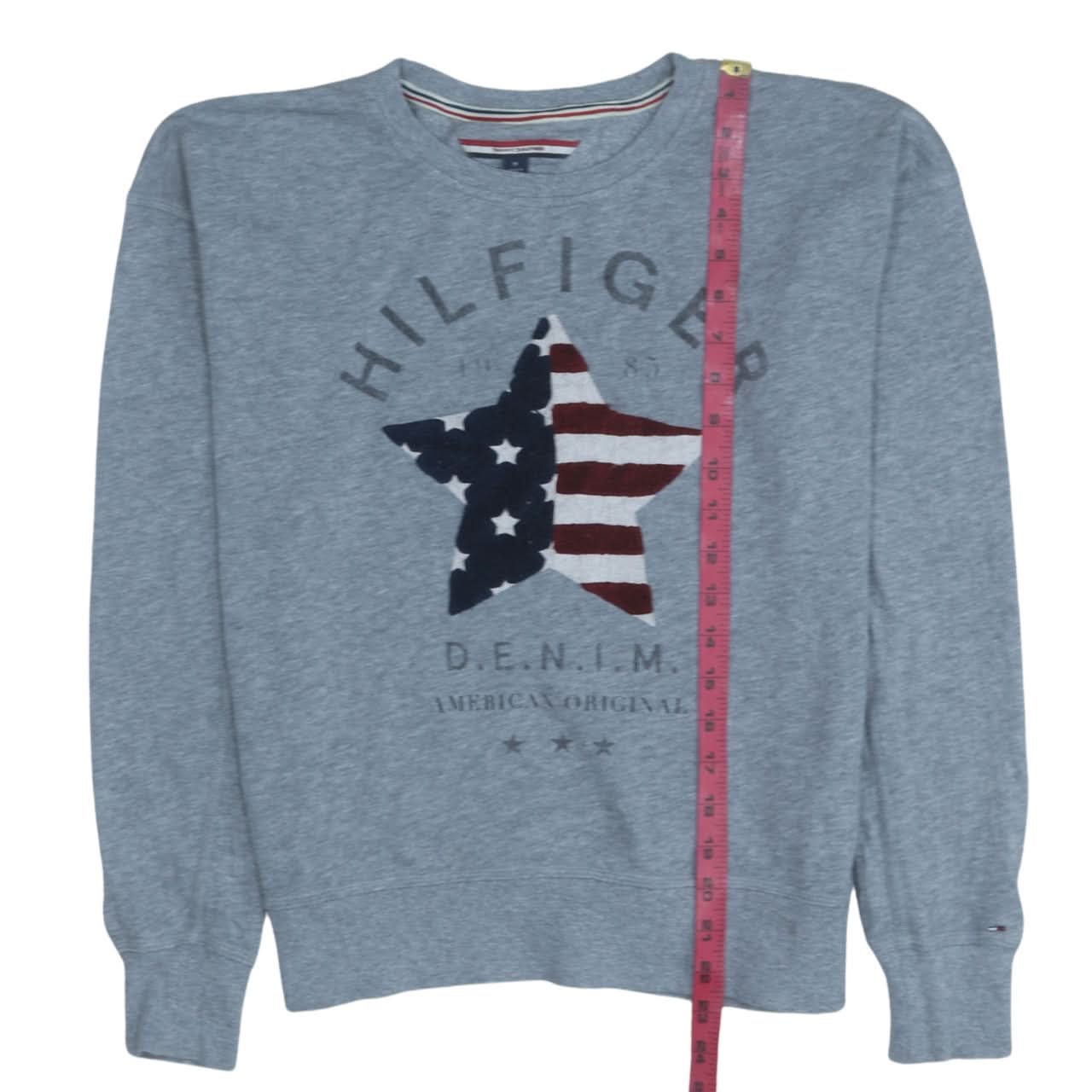 Tommy Hilfiger Women Blue Crew Neck Pullover Sweatshirt Medium