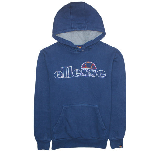 Ellesse Men Blue Pullover Hoodie L Fleece Graphic Sportswear