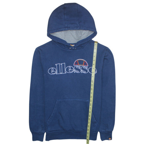Ellesse Men Blue Pullover Hoodie L Fleece Graphic Sportswear