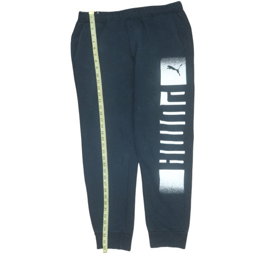 Puma Men's Black Logo Jogger Sweatpants Size L Regular Fit