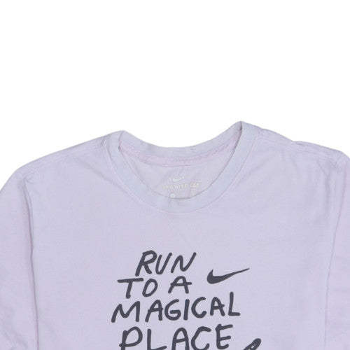 Nike Women's Purple Dri-Fit Graphic Sports T-Shirt Size S