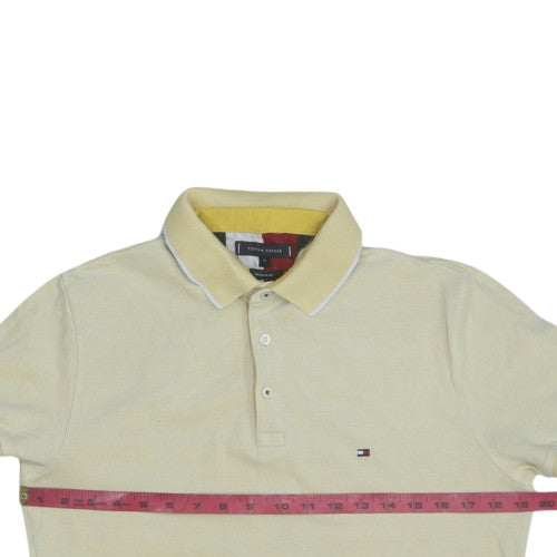 Tommy Hilfiger Men’s Beige Regular Fit Cotton Polo Shirt M