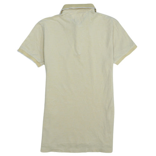 Tommy Hilfiger Men’s Beige Regular Fit Cotton Polo Shirt M