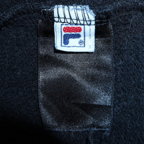 FILA Mens Black Pullover Hoodie L Regular Fit Sportswear