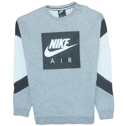Nike Men's Grey Air Logo Pullover Sweatshirt Size S