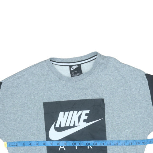 Nike Men's Grey Air Logo Pullover Sweatshirt Size S