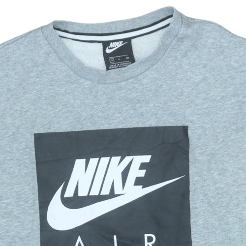 Nike Men's Grey Air Logo Pullover Sweatshirt Size S