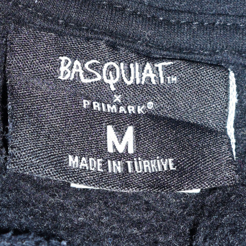 Primark Basquiat Men’s Black Pullover Hoodie Medium Art Graphic