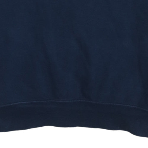 Champion Men's Blue Cotton Embroidered Logo Pullover Sweatshirt L