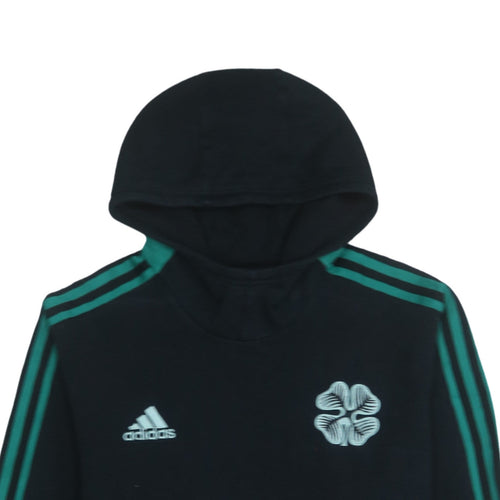 Adidas Mens Black Pullover Hoodie L Sports Graphic Fleece