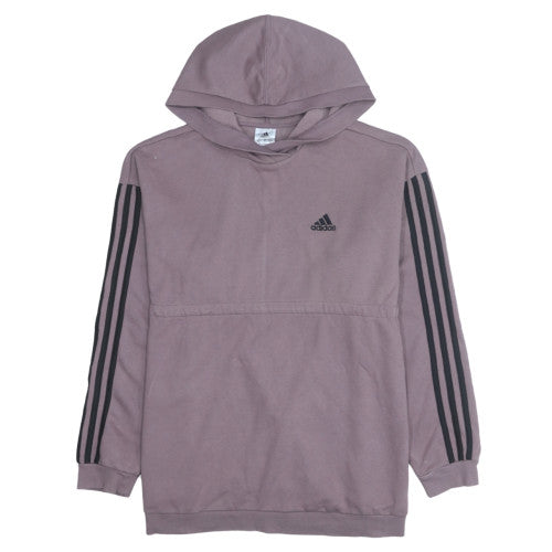 Adidas Women’s Mauve Hooded Pullover Sweatshirt Size M 12-14 Cotton Blend