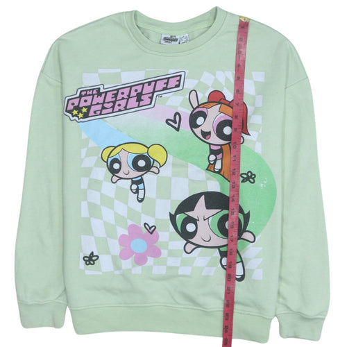 Primark Women Green Powerpuff Girls Pullover Sweatshirt Size S