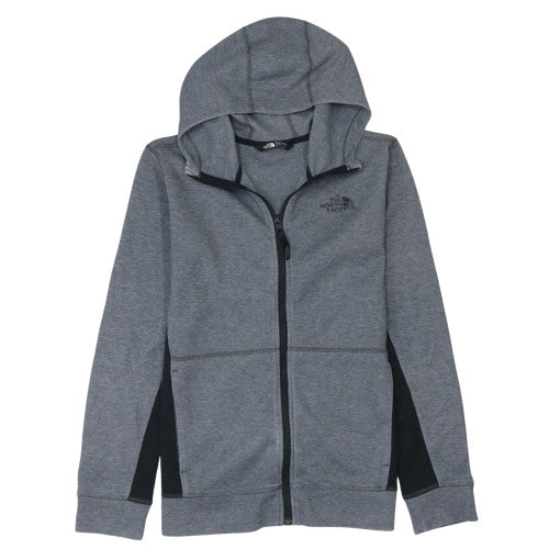 The North Face Boys Grey XL Full Zip Hoodie - Cotton Blend Outdoor Sweatshirt