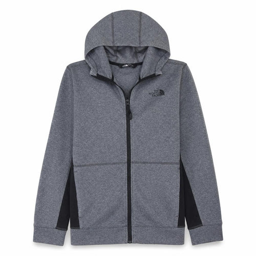 The North Face Boys Grey XL Full Zip Hoodie - Cotton Blend Outdoor Sweatshirt