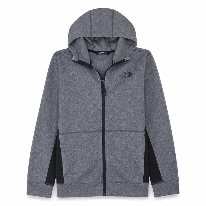 The North Face Boys Grey XL Full Zip Hoodie - Cotton Blend Outdoor Sweatshirt