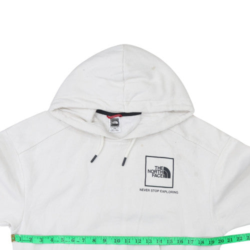 The North Face Womens White Pullover Hoodie Medium Cotton Blend