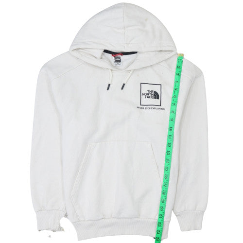 The North Face Womens White Pullover Hoodie Medium Cotton Blend