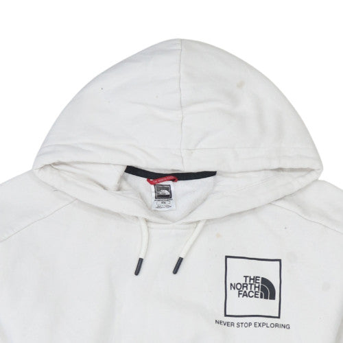 The North Face Womens White Pullover Hoodie Medium Cotton Blend