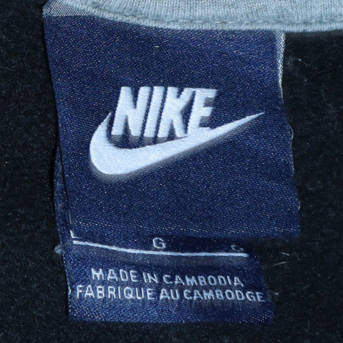 Nike Men's Black Pullover Hoodie Large Cotton Blend Fleece