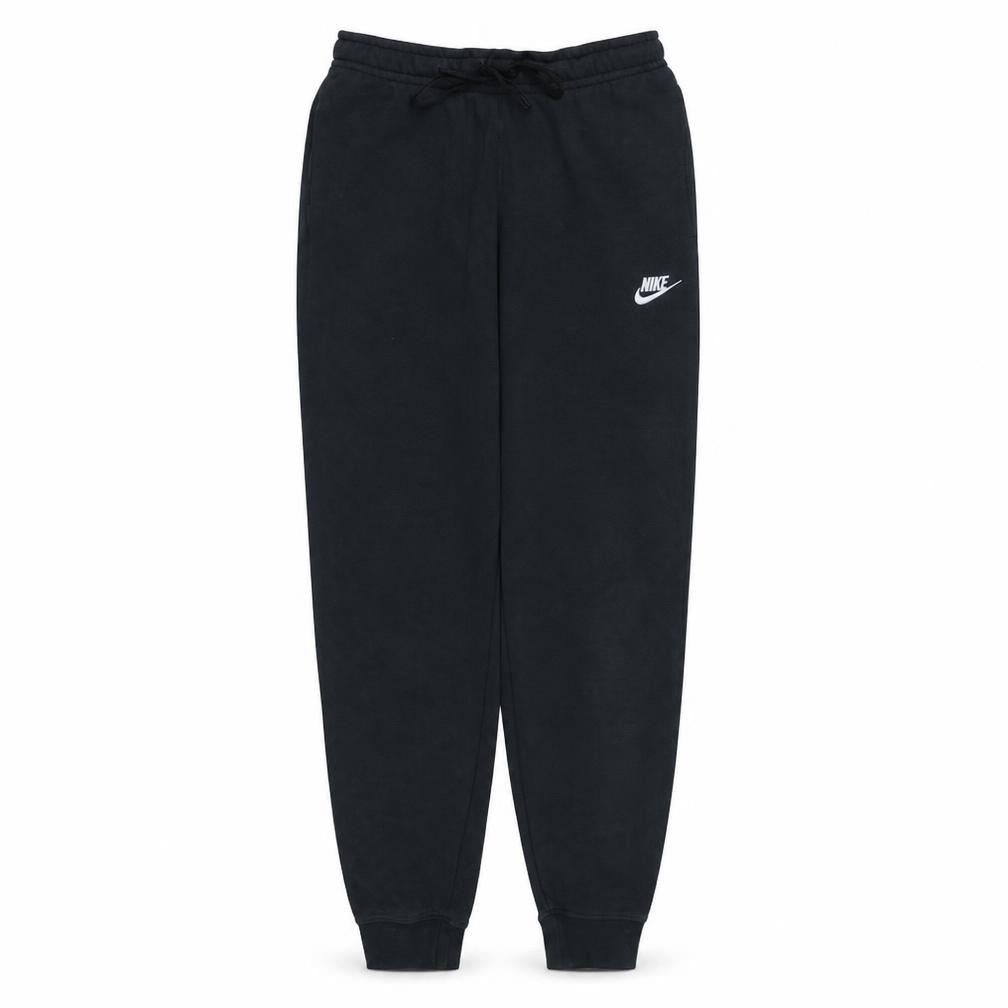 Front view of Nike Women's Black Jogger Sweatpants, size S, Fleece Drawstring Tapered