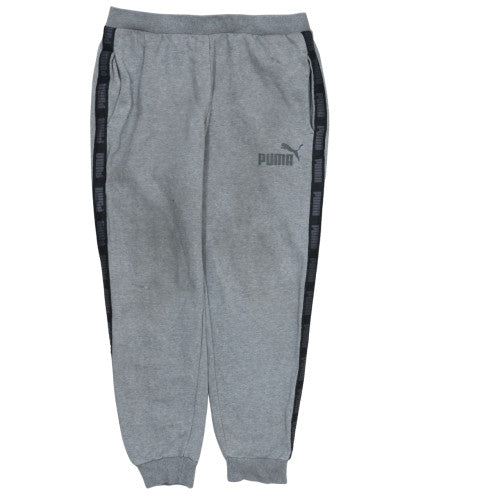 Puma Men's Grey Fleece Sweatpants L Casual Joggers