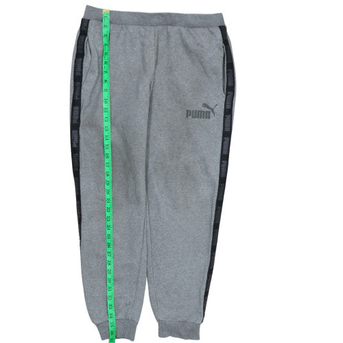 Puma Men's Grey Fleece Sweatpants L Casual Joggers