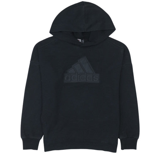 Adidas Girls Black Pullover Hoodie 12 Years Fleece Sportswear