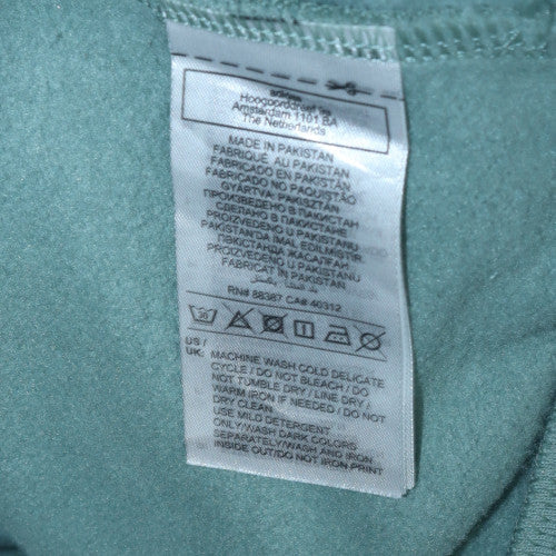 Adidas Women’s Green Pullover Hoodie Medium Logo Print Cotton Blend