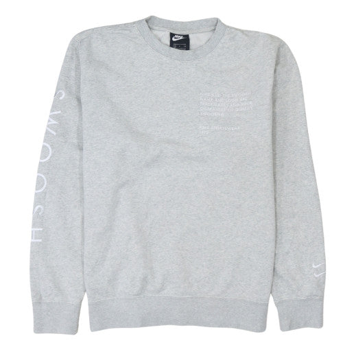 Nike Women's Grey Swoosh Logo Pullover Sweatshirt Size S