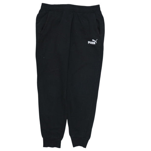 Puma Men's Black Regular Fit Sweatpants Tapered Fleece L
