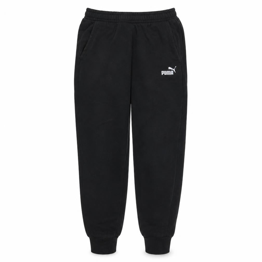 Puma Men's Black Regular Fit Sweatpants Tapered Fleece L