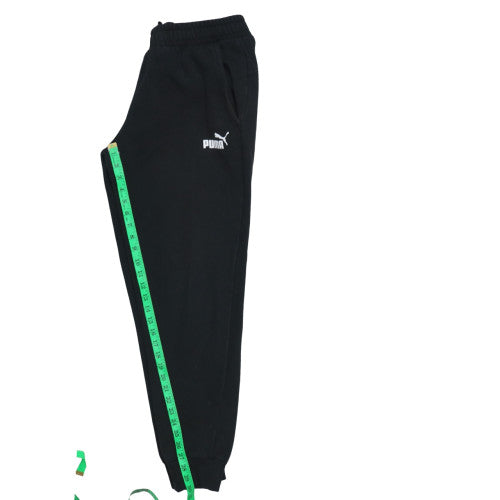 Puma Men's Black Regular Fit Sweatpants Tapered Fleece L