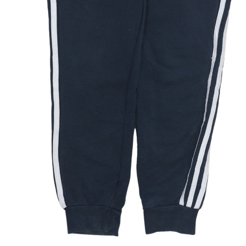 Adidas Women Blue Jogger Sweatpants Small Elastic Waist Comfort