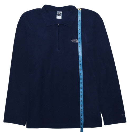 The North Face Mens Blue Fleece Half Zip Pullover Sweatshirt L
