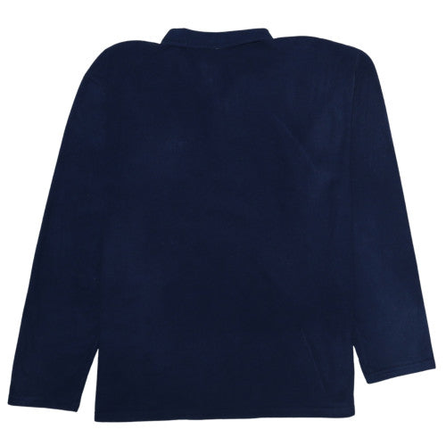 The North Face Mens Blue Fleece Half Zip Pullover Sweatshirt L