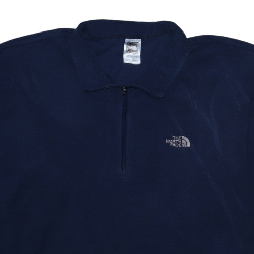 The North Face Mens Blue Fleece Half Zip Pullover Sweatshirt L