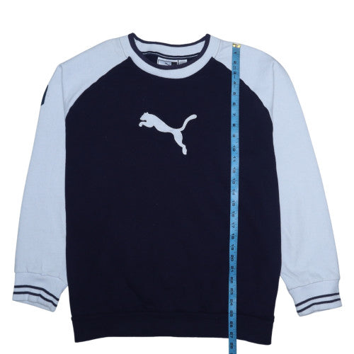 Puma Men’s Blue 2XL Crew Neck Pullover Logo Sweatshirt