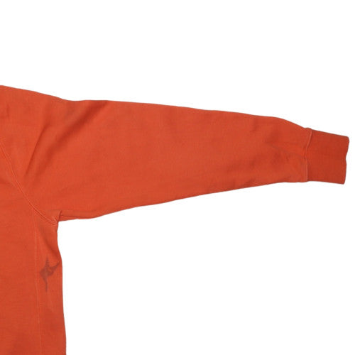 Nike Womens Orange XS Pullover Sweatshirt Cotton Blend Logo Crew Neck